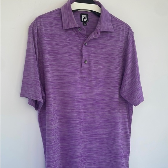FootJoy Purple Lightweight Polo Shirt Intervale Country Club Logo Medium - Picture 7 of 12